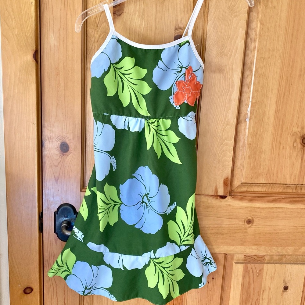 Summer beach Hawaiian flowers tropical dress